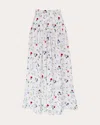 Azeeza Noora Floral-pattern Midi Skirt In White