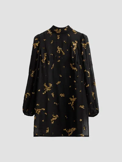 Azeeza Women's Orion Embellished Organza Mini Dress In Black