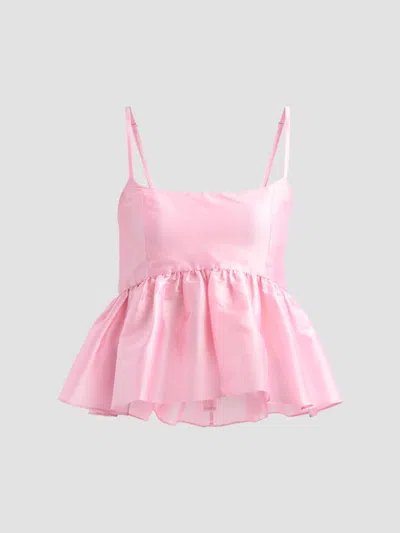 Azeeza Women's Rachel Taffeta Top In Pink