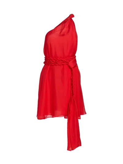 Azeeza Women's Rodite Chiffon Braided Belt Minidress In Red