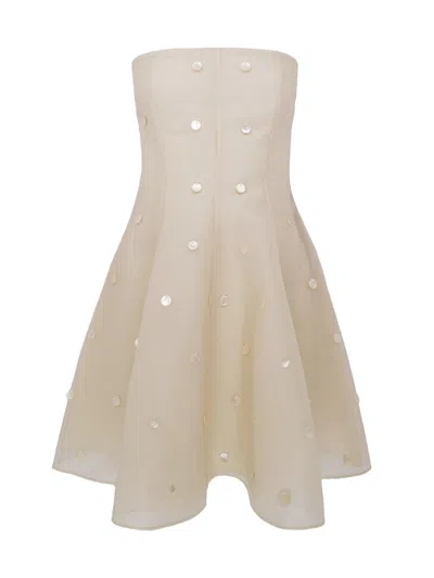 Azeeza Women's Sable Organza Fit & Flare Minidress In White