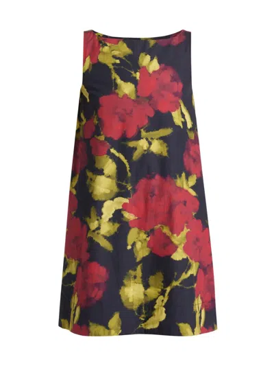 Azeeza Women's Samiya Poplin Floral Minidress In Red