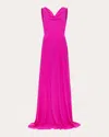 Azeeza Saunder Charmeuse Gown In Pink