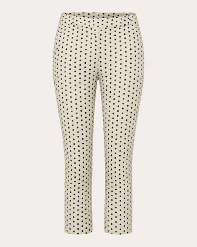 Azeeza Women's Shreya Polka Dot Crepe Capri Pants Polyester In Multicolor