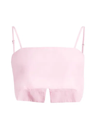 Azeeza Women's Walton Poplin Crop Top In Cherry Blossom