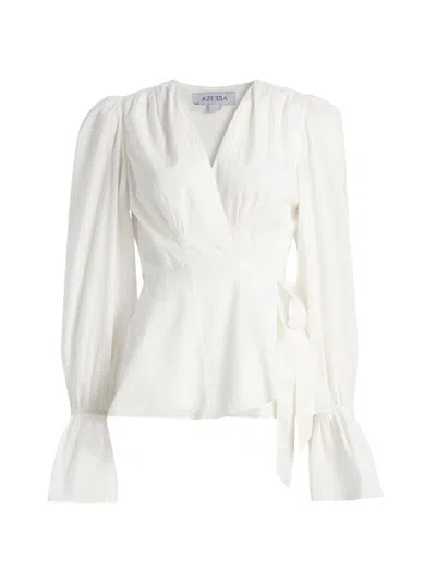 Azeeza Women's Willow Cotton Voile Top In White