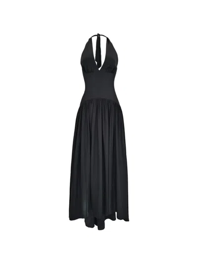 Azeeza Zsa Zsa Cdc Halterneck Gown Dress In Black