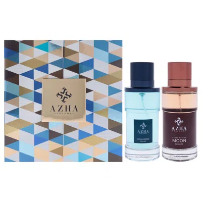 Azha For Men - 2 Pc Gift Set 3.3oz Ashes Of Moon Edp Spray, 3.3oz Ocean Breeze Edp Spray In Multi