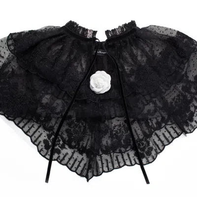 Azima Musayeva Women's Black Dalila Floral Collar