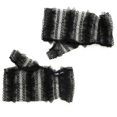 Azima Musayeva Women's Black London Fingerless Gloves