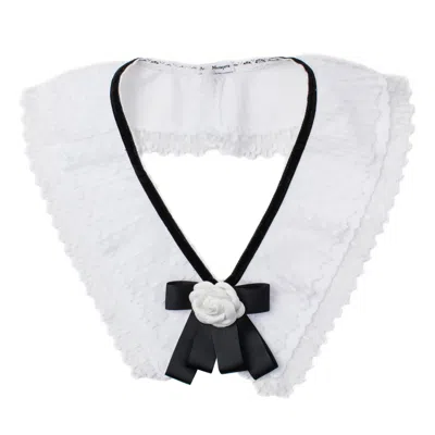 Azima Musayeva Women's White / Black Genevieve Collar In White/black