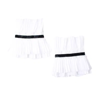 Azima Musayeva Women's White Gloria Cuffs