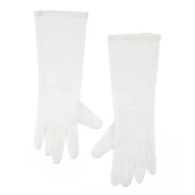 Azima Musayeva Women's White Hazel Gloves