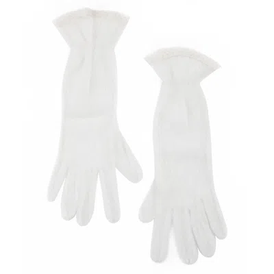 Azima Musayeva Women's White Leah Gloves