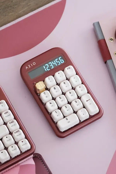 Azio Izo Number Pad/calculator In Burgundy