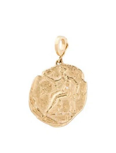Pre-owned Azlee 18k Diamond Goddess Of Love Pendant In Multi