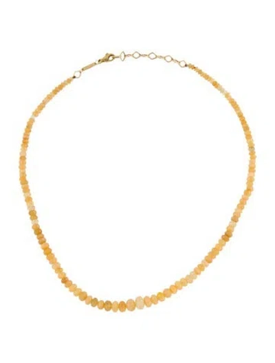 Pre-owned Azlee 18k Opal Graduated Bead Necklace, 18" In Multicolor