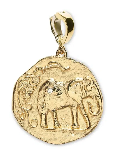 Azlee 18kt Yellow Gold Elefante Loyalty Diamond Pendant Charm