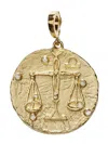 Azlee 18kt Yellow Gold Large Of The Stars Libra Pendant Charm In Gold