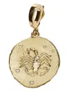 Azlee 18kt Yellow Gold Of The Stars Scorpio Pendant Necklace In Gold