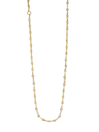 Azlee 18kt Yellow Gold Small Chain Diamond Necklace