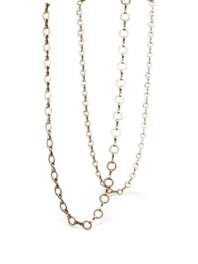 Azlee Circle-link Chain Necklace In Gold