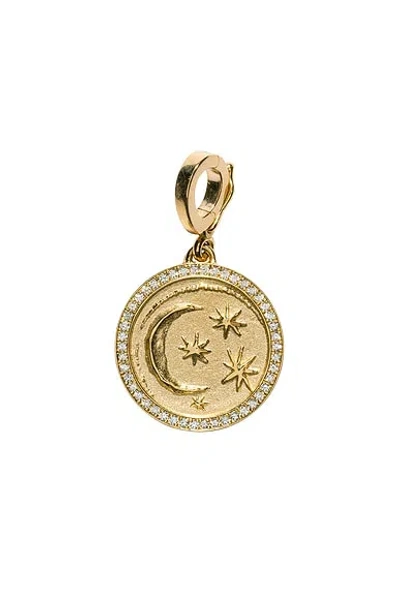 Azlee Cosmic Small Pave Coin Charm