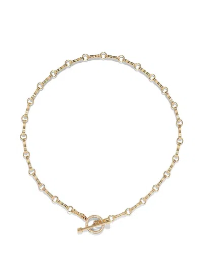 Azlee Diamond Double Link Necklace In Gold