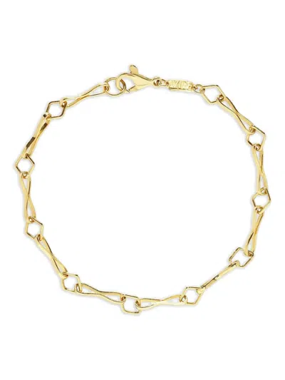 Azlee Diamond-link Bracelet In Gold