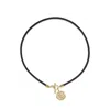 Azlee Divine Silk Toggle Necklace With Seashell Coin In 18k Yellow Gold,diamonds