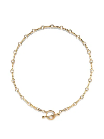 Azlee Large Motif Double-link Necklace In Gold