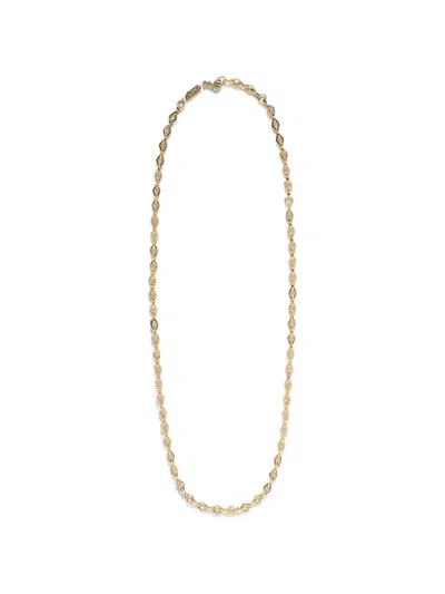 Azlee Lozenge Link Necklace In Gold