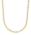 Azlee Medium Yellow Gold Circle-link Chain Necklace In Gold