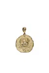 Azlee Of The Stars Cancer Large Coin Charm In 18k Yellow Gold & Diamond
