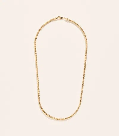 Azlee Small Woven Chain Necklace In Gold