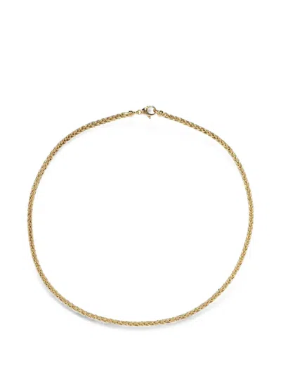 Azlee Woven Chain Necklace In Gold