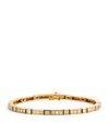 Azlee Yellow Gold And Diamond La Nuit Tennis Bracelet In Gold