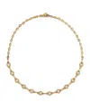 Azlee Yellow Gold And Diamond Lozenge Link Chain Necklace In Gold