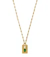 Azlee Yellow Gold, Diamond And Emerald Duet Necklace In Gold