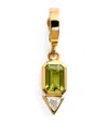 Azlee Yellow Gold, Peridot And Diamond August Charm In Multi