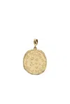 Azlee Zodiac Large Diamond Coin Charm In 18k Yellow Gold