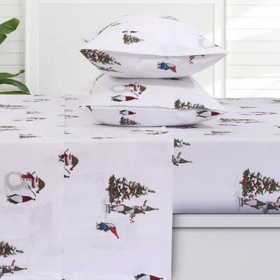 Azores Home 100% Cotton Turkish Flannel Extra Deep Pocket Sheet Set In Green,red,blue
