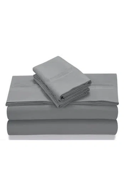 Azores Home 110 Gsm Extra Deep Pocket Sheet Set In Grey