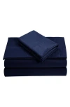 Azores Home 300 Thread Count Cotton Percale Sheet Set In Blue