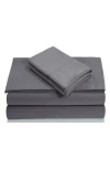 Azores Home 300 Thread Count Cotton Percale Sheet Set In Gray