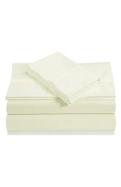 Azores Home 300 Thread Count Cotton Percale Sheet Set In White