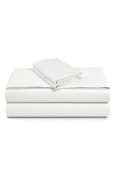 Azores Home 300 Thread Count Cotton Percale Sheet Set In White