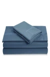 Azores Home 500 Thread Count Cotton Sateen Sheet Set In Blue