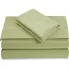 Azores Home 500 Thread Count Cotton Sateen Sheet Set In Green