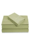 Azores Home 500 Thread Count Cotton Sateen Sheet Set In Green